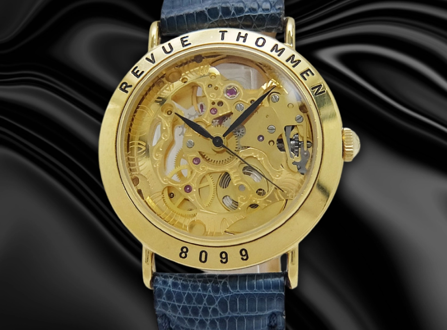 REVUE THOMMEN スケルトンゴールド時計 5068 REVUE THOMMEN Watch Skeleton Used Wristwatch | eBay