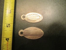2 Metal Social Security drop in mailbox Key Chain Fob Advertising