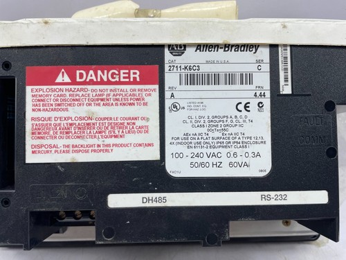 Allen Bradley 2711-K6C3 PanelView 600 240V Estándar Operator Terminal Interfaz ✅ - Picture 11 of 24