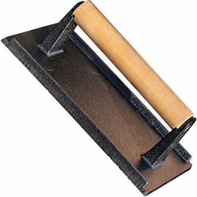 Safe Touch Cast Iron Bacon Press & Grill Weight 8x4 w/Wood Handle by Avant Grub