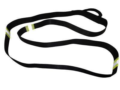 Firefighter Rope Hose Tool Strap - Black w/3M Reflective - Sav-A-Jake
