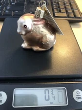 Old World Christmas Hanging Glass Ornament Tan Bunny Rabbit w/ Tags 2019 NWT