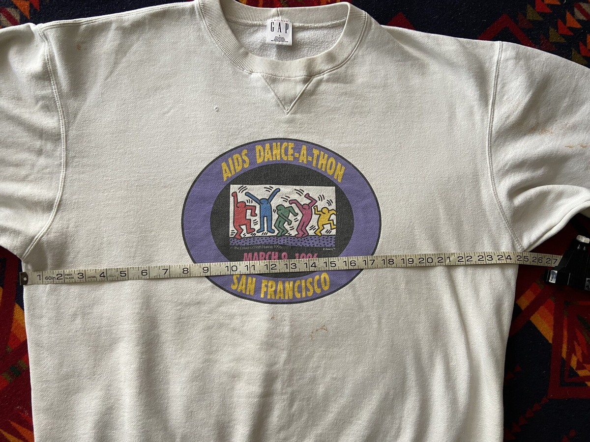 Vintage Keith Haring Sweater Gap SF AIDS Dance A Thon Large