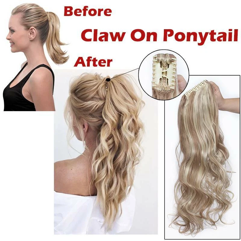 Klammer on Haarteil Zopf Pferdeschwanz Haarverlängerung Echt Braun Mis Extension - Bild 3 von 4