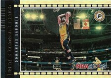 2021-22 PANINI HOOPS LIGHTS CAMERA ACTION GOLD PARALLEL #25 DOMANTAS SABONIS
