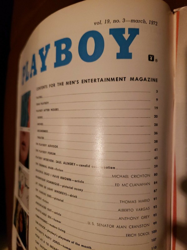 Playboy Magazine March 1972 Playmate Ellen Michaels Birthday Present French Star