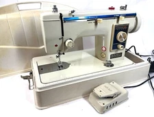 New Home Dressmaker Janome 539 Domestic Home Sewing Machine WORKS w/ Case Pedal