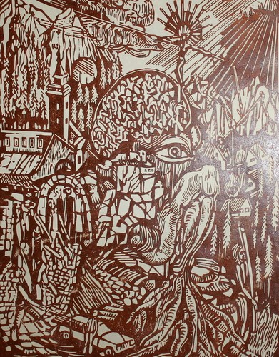 1990 Abstract surrealist figural print signed - Picture 2 of 10