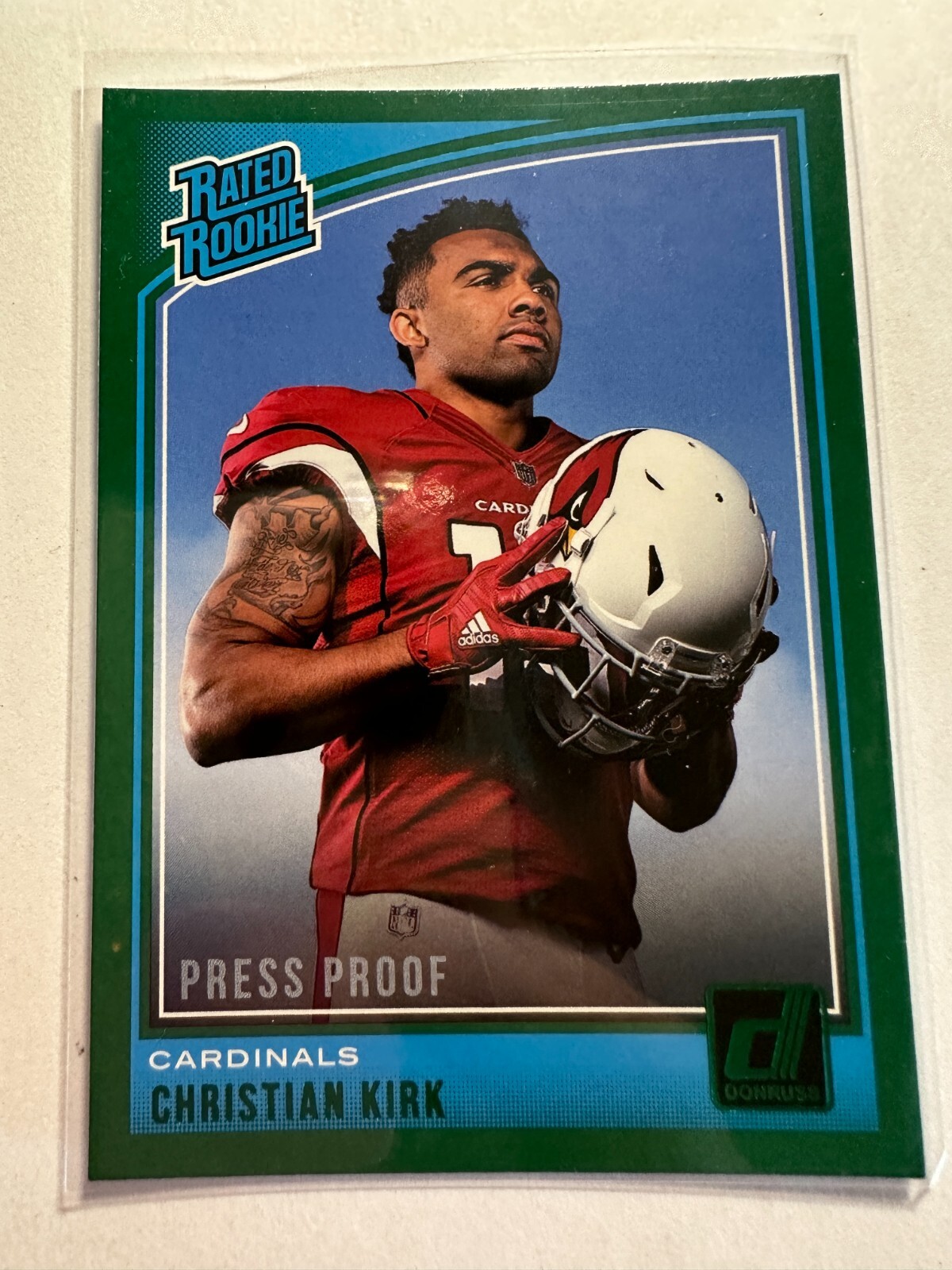 K21,066 - 2018 Donruss Press Proof Green #313 Christian Kirk RR