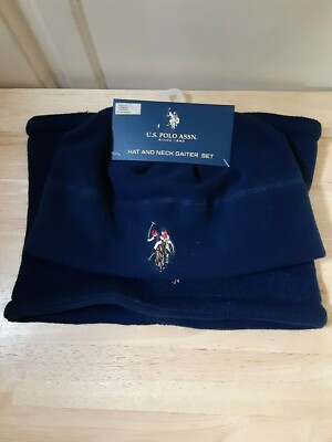 U.S. Polo Assn. Men's Hat & Neck Gaiter Set  One Size   NEW WITH TAGS