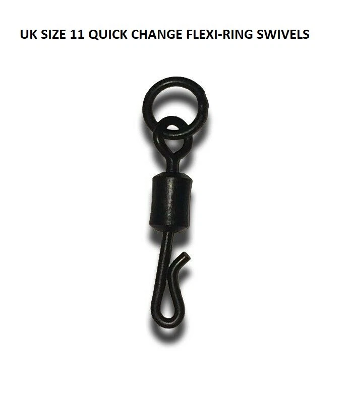 10 x SIZE 11 Quick change ring swivels Ronnie chod carp fishing rigs UK seller - Image 2 of 4