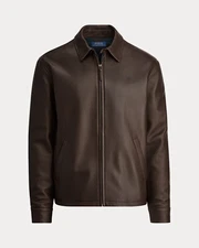 Brown Leather Sheepskin Jacket: Simple, Sleek, and Casual"
