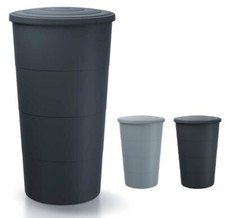 Regenwassertonne Regentonne Regenbehälter Regentank Amphore Anthrazit oder Grau