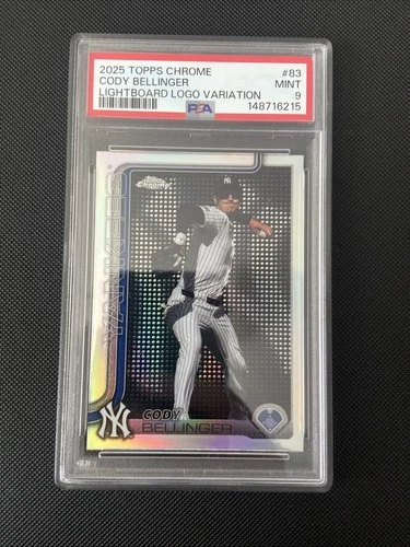 2025 Topps Chrome Cody Bellinger #83 Lightboard Logo Refractor PSA 9