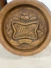 Vintage Miller High Life beer barrel sign. 18" Plastic