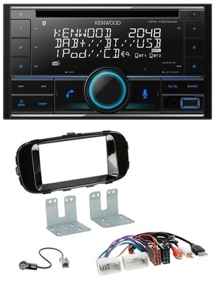 Kenwood CD 2DIN DAB USB MP3 Bluetooth Autoradio für Kia Soul PS 14-19 piano AUX