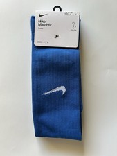 Nike Dri FIT Matchfit Soccer Socks Youth 3Y-5Y, Women 4-6, Knee High Blue White