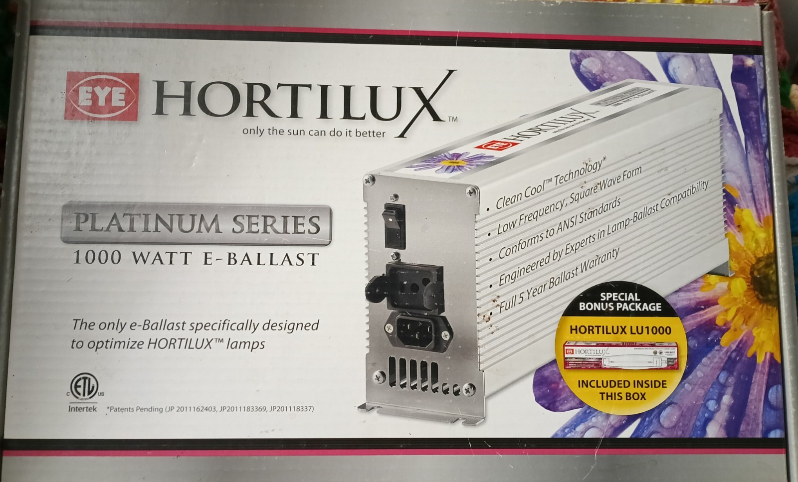 Hortilux Platinum Series 1000w Watt Grow Light E-ballast