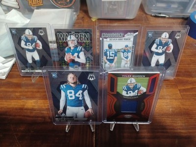 2025 Certified Tyler Warren Patch /249 & (5) Tyler Warren Base/Insert  COLTS