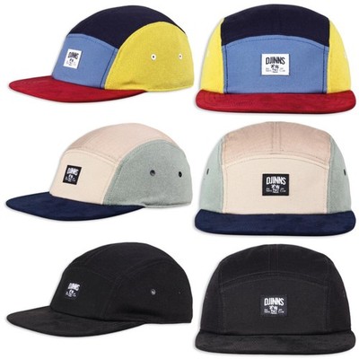 Djinns 5 Panel Flat Visor Cap FC Fab Mix Snapback Kappe Mütze 3-tone Basecap New
