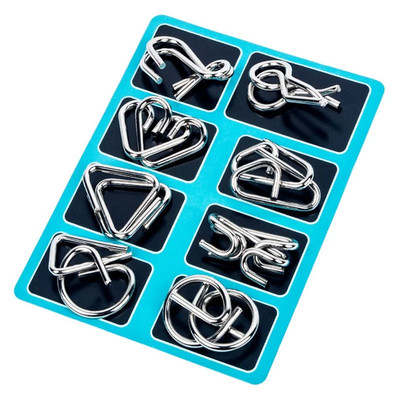 8 Teile/Satz Metall Montessori Puzzle Draht IQ Geist Gehirn Teaser Puzzles Erwac