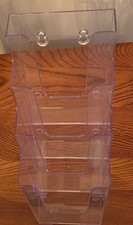 Acrylic Brochure Holder 8.5x11 inch 4-Tier Literature Display Stand Rack