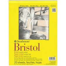 Strathmore Bristol Smooth Paper Pad 9"X12"-20 Sheets - 2 Pack