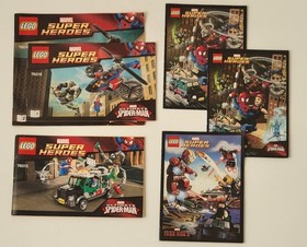 LEGO Lot Marvel Spider-Man 76016, 76004, 76015, Super Heroes- Iron Man 76006
