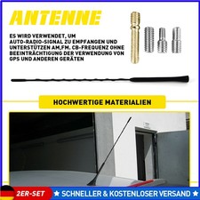 2 Stück 40cm Auto Antenne Stabantenne für MERCEDES VW GOLF FIAT SEAT Universal
