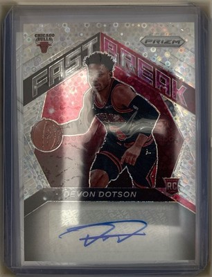 2020-21 Panini Prizm - Fast Break Rookie Autographs Devon Dotson #FR-DDT (AU,...