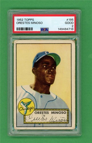 1952 Topps #195 Minnie Minoso ** ROOKIE ** PSA Good 2 ** Chicago White Sox card