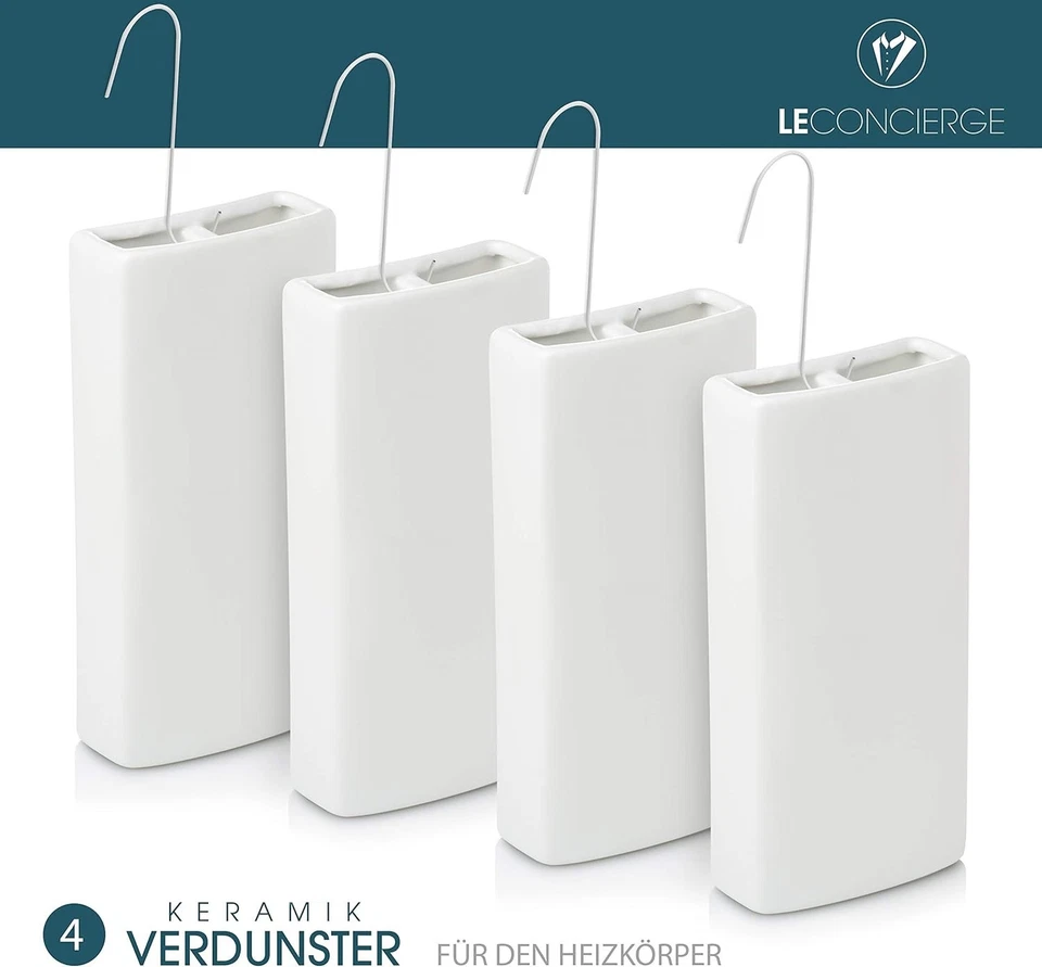 4 x Luftbefeuchter Heizung Keramik Set Heizkörper Verdunster Wasser Verdampfer - Bild 4 von 4
