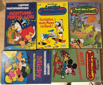 5 Stück LTB   Walt Disneys Lustige Taschenbücher   Nr. 53, 56, 63, 77 & 166