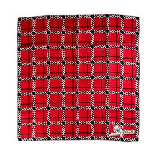 Sciarpa di seta vintage Elsa Schiaparelli - design surrealista a quadri rossi