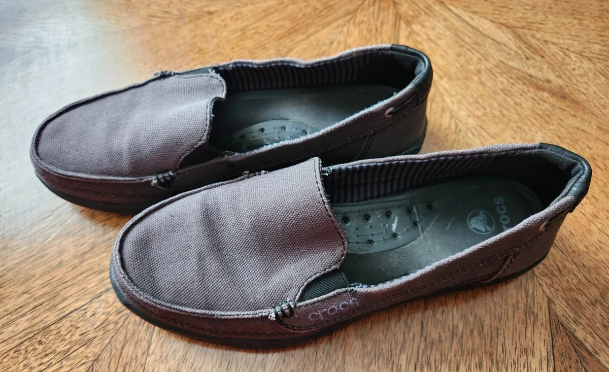 Crocs Men’s Walu Slip-On Navy White sz 9 Preppy Crocs Walu II Canvas Slip on Loafer Denim | Mercari main image 4