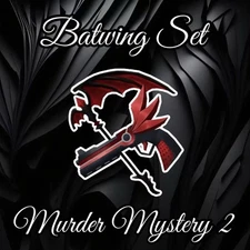 Murder Mystery 2 MM2 Batwing Set In Game Item - Very Rare Now!