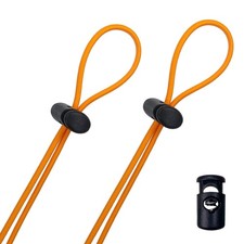 Replacement Bungee Cord Straps for Swim Goggles - 2-Pack, Bright Orange