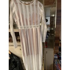 a Peach Sexy Under layer Open Screen Dress Woman's S Midi Zipper