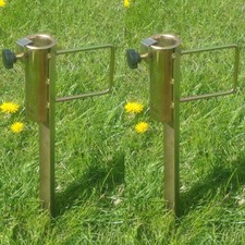 Ground Marble Design Metal Umbrella Parasol Spike Lightweight Holder Garden Peg