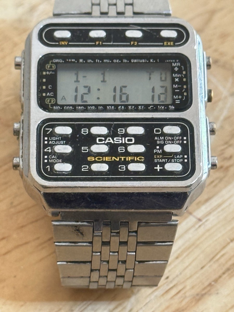 VINTAGE CASIO 197 CFX-200 RARE SCIENTIFIC CALCULATOR WATCH View 3