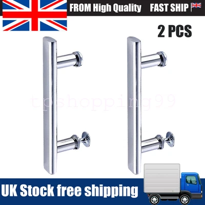 GAZZA 2PCS Chrome ABS Shower Door Handle | 145mm (14.5cm) Hole to Hole