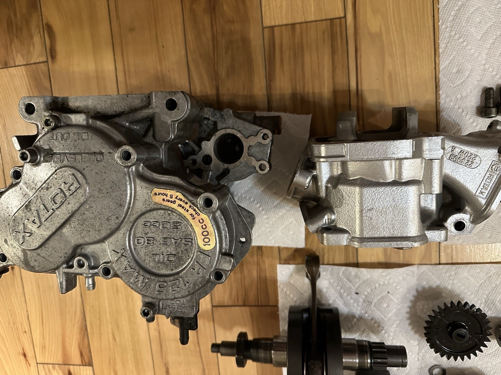 Rotax Max Crank, Cylinder, Crankcase And Other Engine Parts