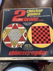 Vintage 1960's (2 in 1) OHIO ART Chinese Checkers Metal Board Game #538