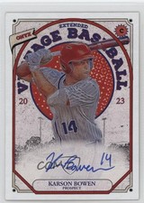 2023 Onyx Vintage Extended Auto Blue Ink Karson Bowen #OAKB Auto 15wb