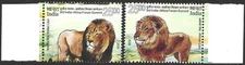 India 2015.  Fauna. Wild Animals. Lions.  Set of 2 Sc# 2751-2752, MNH 