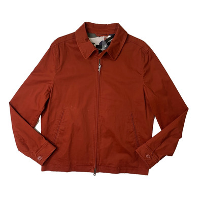 Express Jacket Mens M Medium Paprika Harrington Lined Full Zip Stretch Cotton
