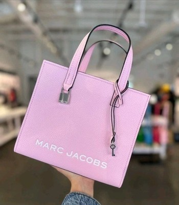 NWT Marc Jacobs Mini Grind Pebbled Leather Satchel Crossbody In Petal Pink