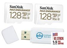 SanDisk MAX Endurance 128GB MicroSD Card 2 Pack for Home Security Cameras 