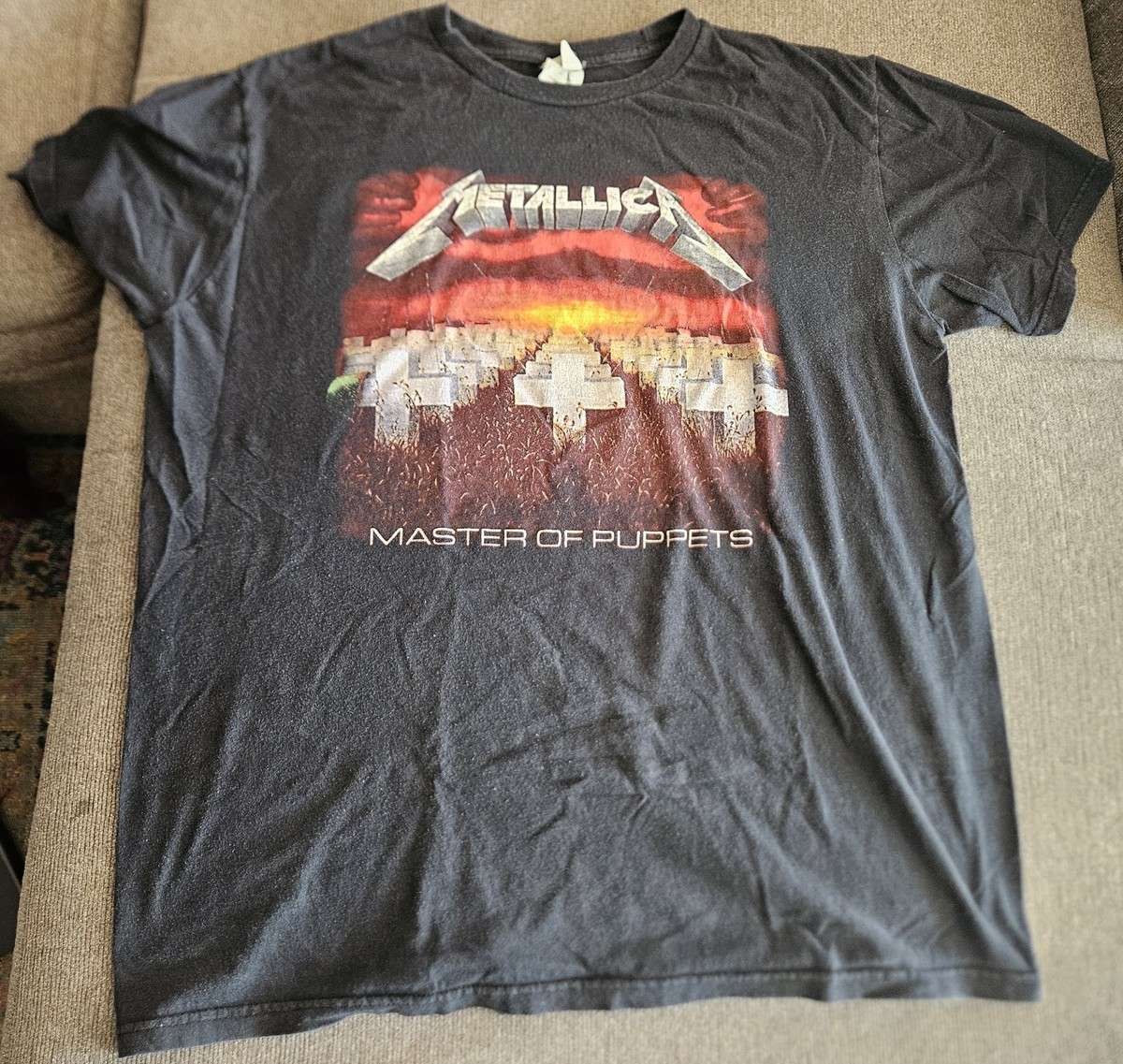 METALLICA MASTER OF PUPPETS Vintage Metal Rock Album Shirt XL 