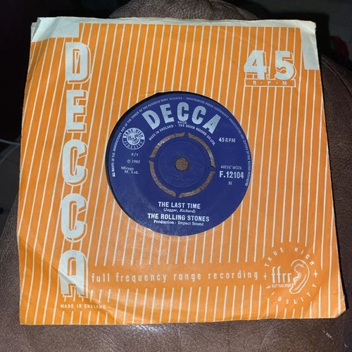THE ROLLING STONES - THE LAST TIME 1965 UK SINGLE DECCA F.12104 VERY GOOD